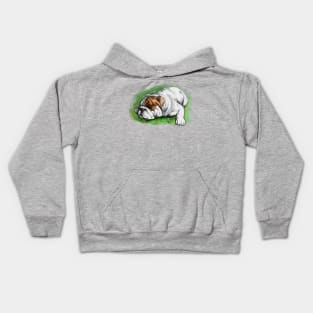 Bulldog Drawing Kids Hoodie